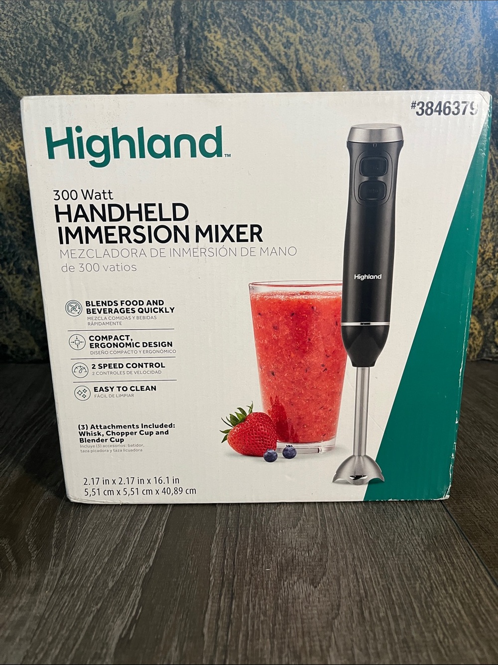 Highland 300W Handheld Immersion Mixer - Black